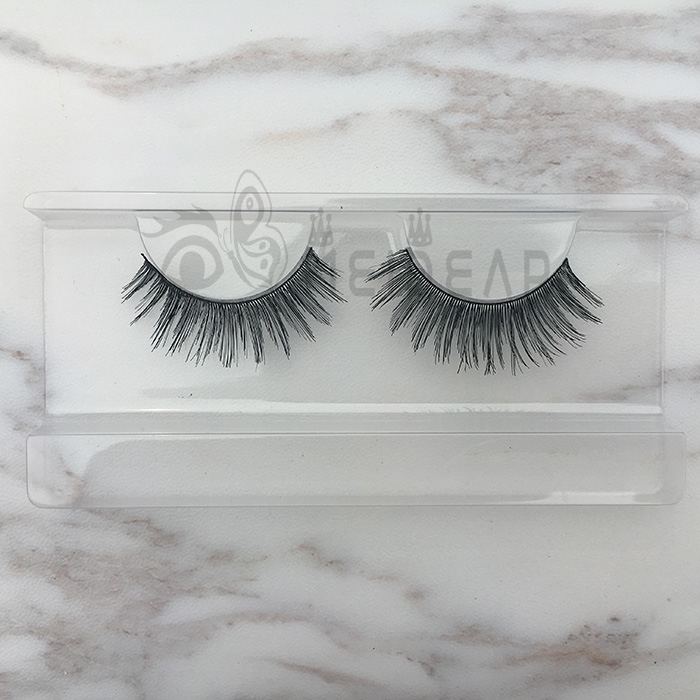 Human hair false eyelash